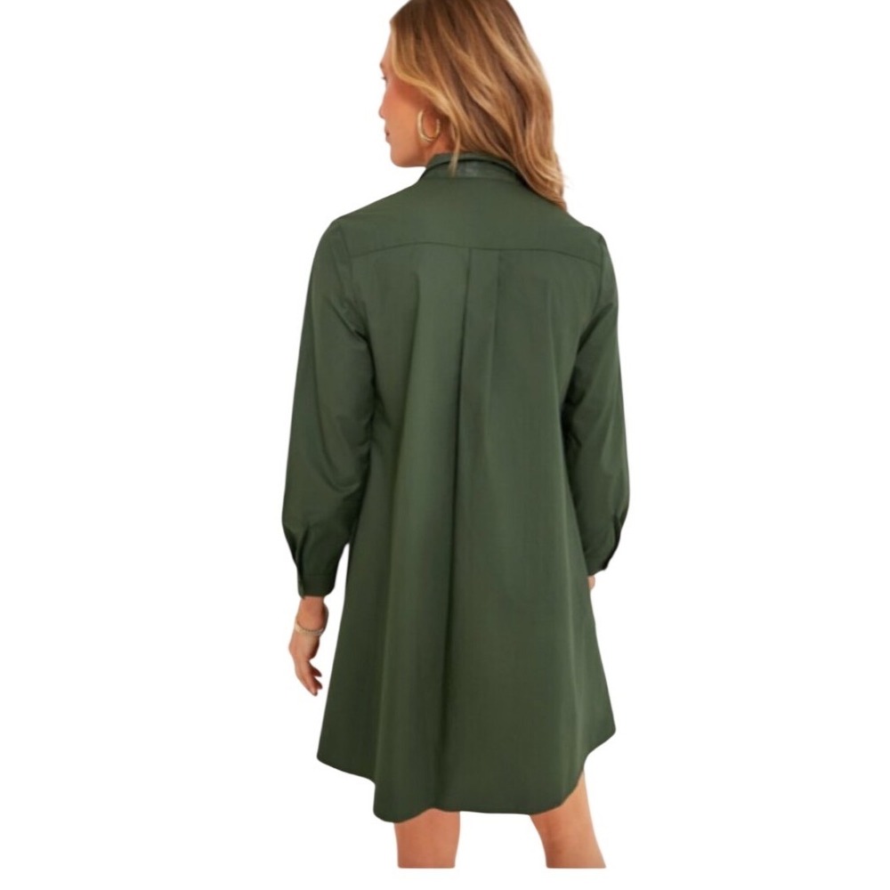 Tuckernuck Wren Shirt Dress Castleton Green Cotton Button Down Mini Dress XXXL - Picture 2 of 6